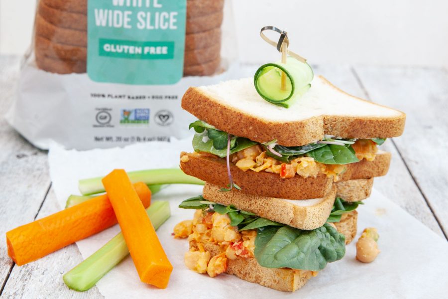 Gluten-free Buffalo Recipes | Vegan Buffalo Chickpea Salad Sandwich