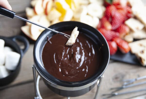 Vegan Chocolate Fondue with Gluten-free Bread Dippers | Plant-based, Dairy-free, Nut-free