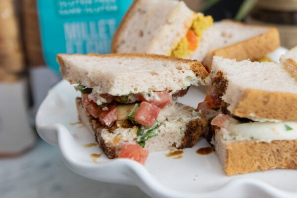 Vegan Caprese Gluten-free Tea Sandwiches (Recipe) | Little Northern Bakehouse