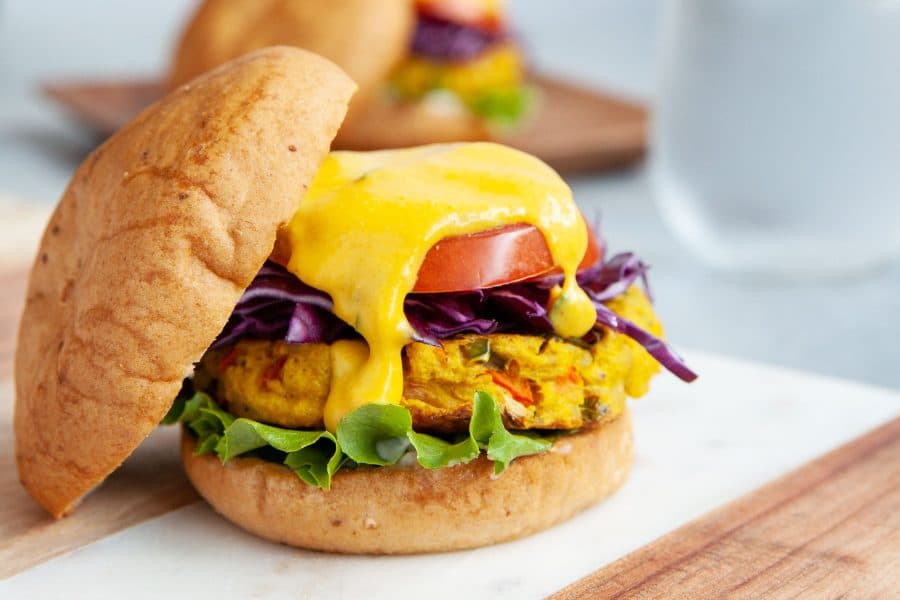 Gluten-free Samosa Burger Recipe (vegan)